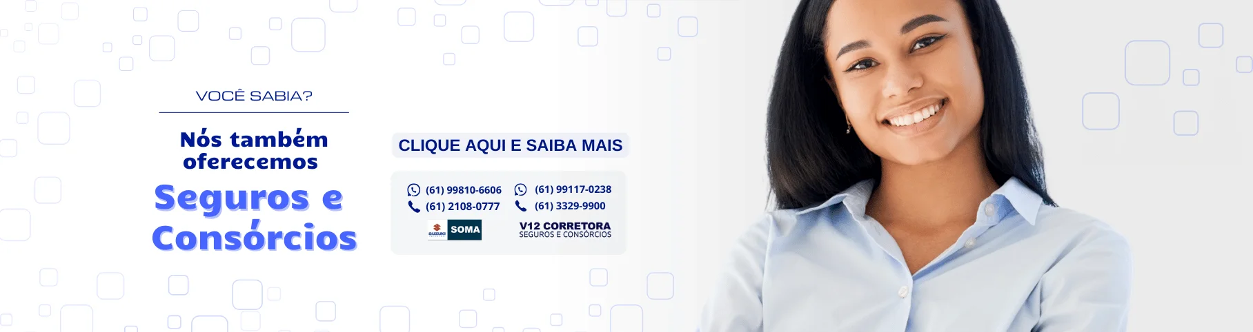 SEGURO E CONSORCIO É NA V12 CORRETORA